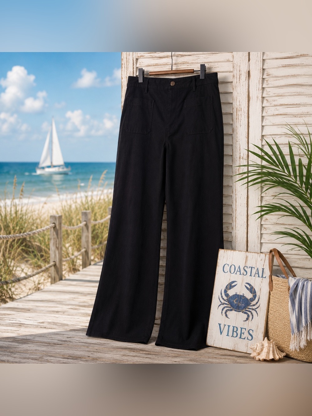 J.Crew Lizzie Pant NWT Black Wide Leg Cropped Pants Petite 32P